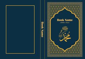 islámico Arábica estilo libro cubrir modelo diseño vector