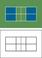 Aerial View of a Pickleball Court Illustration vector