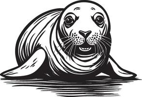 AI generated Seal Pup Illustration vector