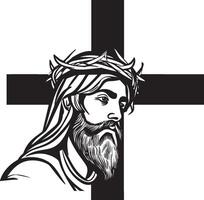 AI generated Jesus Christ Salvation Cross Illustration vector