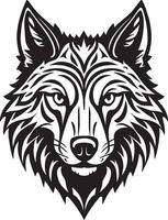 AI generated Wolf Face Illustration vector