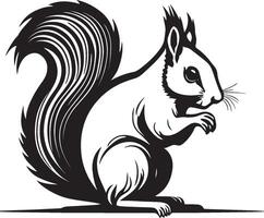 AI generated Squirrel Lineart Illustration vector