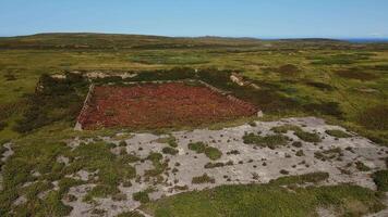 Aerial view of the remains of the abandoned Imaizaki airfield video