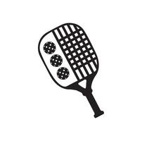 Pickleball paddle Vector Illustration. Pickleball Paddle and Ball Vector,  Clipart of Pickleball, Pickleball Bat and Symbol