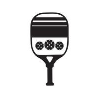 Pickleball paddle Vector Illustration. Pickleball Paddle and Ball Vector,  Clipart of Pickleball, Pickleball Bat and Symbol