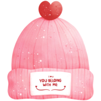 aquarelle valentines journée bonnet illustration png