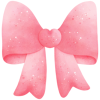 Watercolor Pink Bow Illustration png