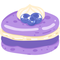 macaron with blueberries illustration png