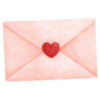 Watercolor Valentines Day Love Letter Illustration png