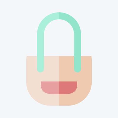 Icon Totebag. related to Fashion symbol. flat style. simple design editable. simple illustration
