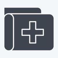 Icon Medical Records. related to Medical symbol. glyph style. simple design editable. simple illustration vector