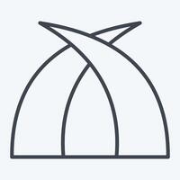Icon Mombasa Tusks. related to Kenya symbol. line style. simple design editable. simple illustration vector