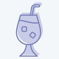 Icon Qour. related to Cocktails,Drink symbol. two tone style. simple design editable. simple illustration vector