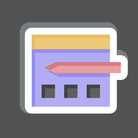 Sticker Website Design. related to Creative Concept symbol. simple design editable. simple illustration vector