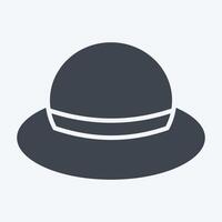 Icon Hat. related to Kenya symbol. glyph style. simple design editable. simple illustration vector