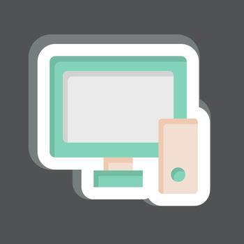 Sticker Responsive Design. related to Creative Concept symbol. simple design editable. simple illustration vector