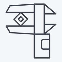 Icon Caliper. related to Jewelry symbol. line style. simple design editable. simple illustration vector