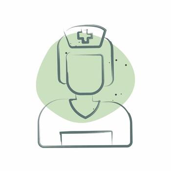 Icon Doctor. related to Medical symbol. Color Spot Style. simple design editable. simple illustration vector