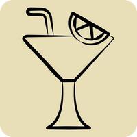 Icon Cosmopolitan. related to Cocktails,Drink symbol. hand drawn style. simple design editable. simple illustration vector