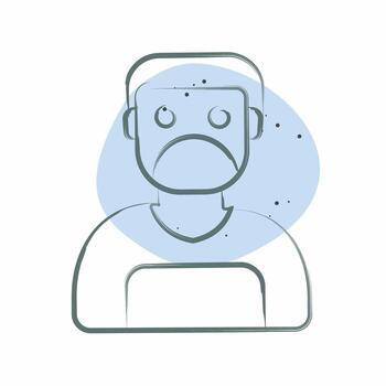 Icon Surgeon. related to Medical symbol. Color Spot Style. simple design editable. simple illustration vector