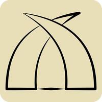 icono mombasa colmillos relacionado a Kenia símbolo. mano dibujado estilo. sencillo diseño editable. sencillo ilustración vector