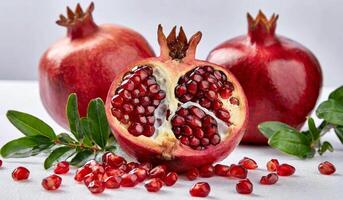 ai generado generado imapomegranada aislado en blanco antecedentes foto