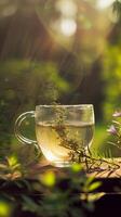 AI generated Herbal Tea Collection, background image, generative AI photo