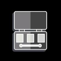 Icon Eyeshadow Palette. related to Fashion symbol. glossy style. simple design editable. simple illustration vector