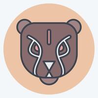 icono puma. relacionado a Kenia símbolo. color compañero estilo. sencillo diseño editable. sencillo ilustración vector