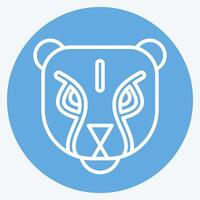 Icon Puma. related to Kenya symbol. blue eyes style. simple design editable. simple illustration vector