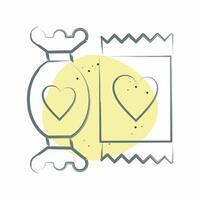 Icon Candy. related to Fast Food symbol. Color Spot Style. simple design editable. simple illustration vector