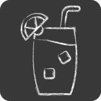 Icon Tom Collins. related to Cocktails,Drink symbol. chalk Style. simple design editable. simple illustration vector