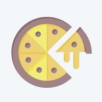 Icon Pizza. related to Fast Food symbol. flat style. simple design editable. simple illustration vector