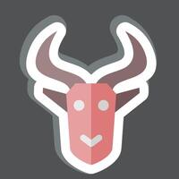 pegatina impala. relacionado a Kenia símbolo. sencillo diseño editable. sencillo ilustración vector