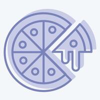 Icon Pizza. related to Fast Food symbol. two tone style. simple design editable. simple illustration vector