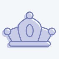 Icon Crown. related to Jewelry symbol. two tone style. simple design editable. simple illustration vector