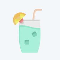 Icon Tom Collins. related to Cocktails,Drink symbol. flat style. simple design editable. simple illustration vector