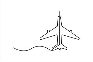 Airplane Continuous Single Line art Vectors Illustration design.