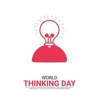 World Thinking Day. World Thinking Day creative ads design vector