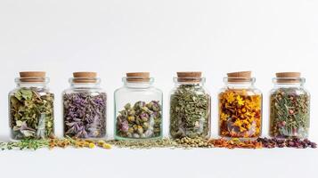 AI generated Apothecary Jar Arrangement, background image, generative AI photo