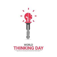 World Thinking Day. World Thinking Day creative ads design vector