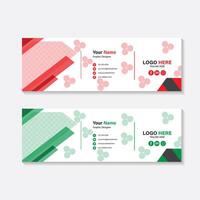 email signature template or email footer and personal social media cover design vector