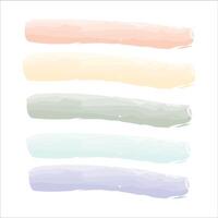 Various kinds of watercolor brushes, vector brushes for drawing