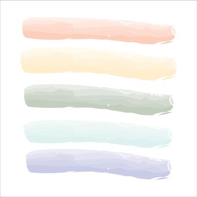 Various kinds of watercolor brushes, vector brushes for drawing