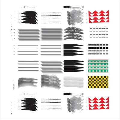 Ink textured brush. Grunge scratches and dirty texture paint splatters. Artistic brush strokes, frames and boxes vector collection. Black swatches, spots and blemishes. Brushes, abstract traces,