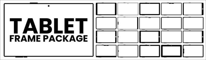 Blank screen tablet frame, Layout of a universal set of devices. UI, tablet mockup for UX for infographics or presentations. vector