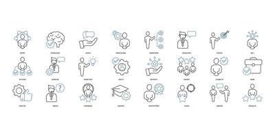 expert icons set. Set of editable stroke icons.Vector set of expert vector