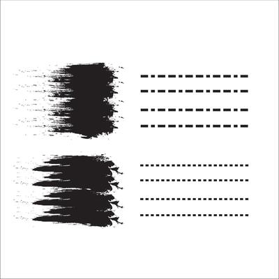Ink textured brush. Grunge scratches and dirty texture paint splatters. Artistic brush strokes, frames and boxes vector collection. Black swatches, spots and blemishes. Brushes, abstract traces,