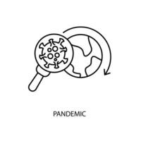 pandemic concept line icon. Simple element illustration. pandemic concept outline symbol design. vector