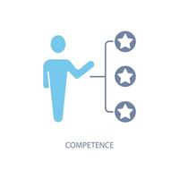 competence concept line icon. Simple element illustration. competence concept outline symbol design. vector